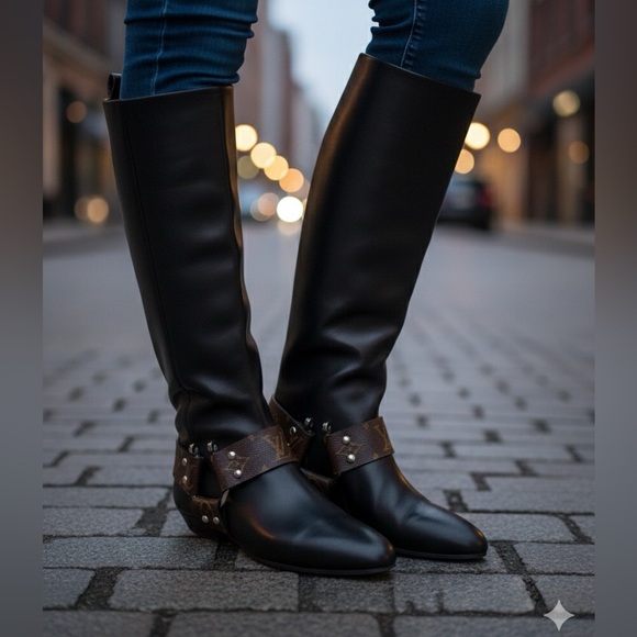 Louis Vuitton Shoes - Louis Vuitton Rhapsody monogram tall boots - size 37